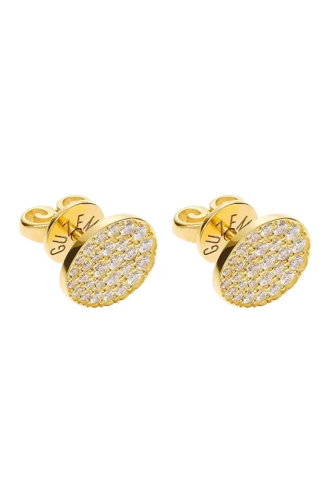 GUZEMA FINE JEWELRY Diamond Classic Flat Stud Earrings