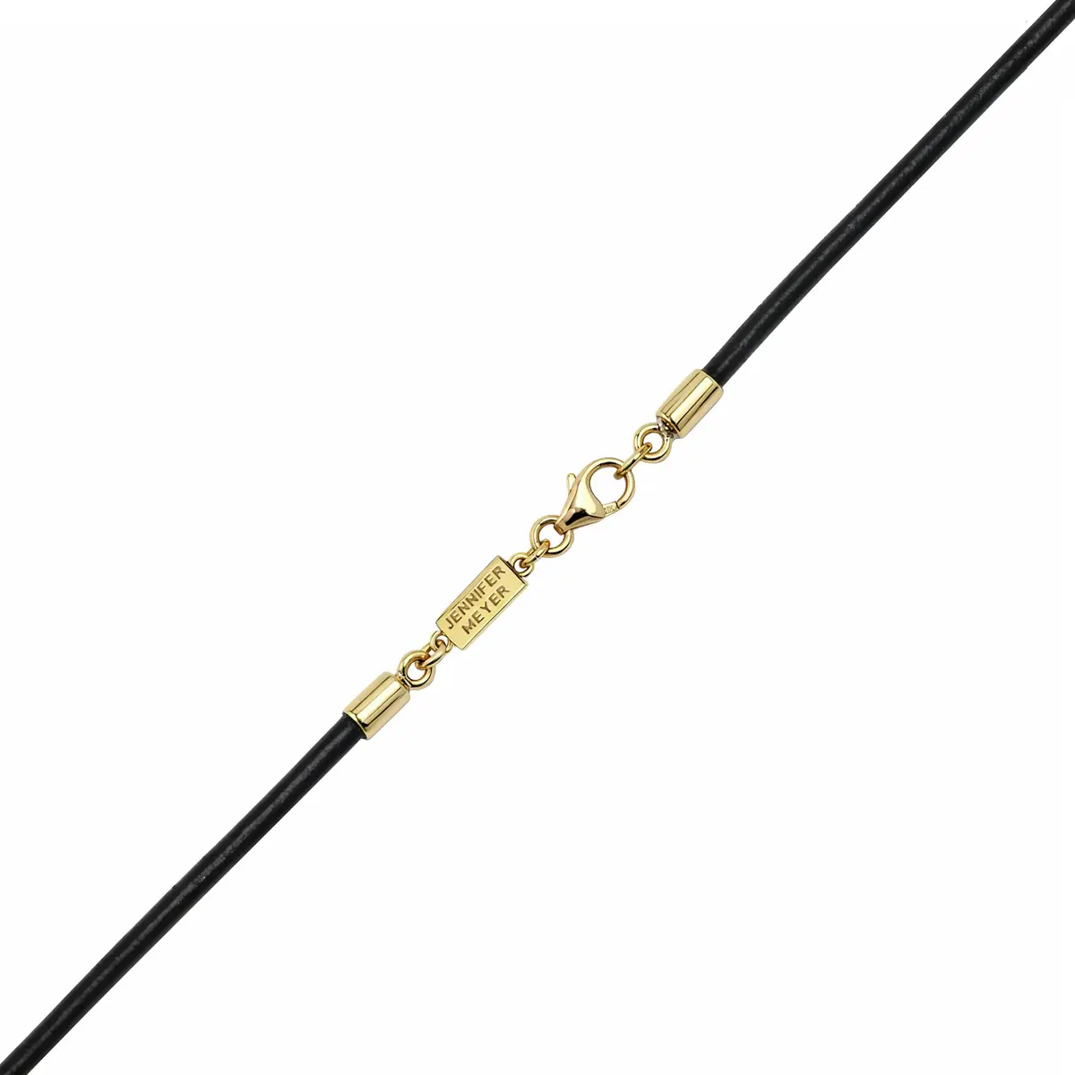 Jennifer Meyer Illusion Set Diamond and Leather Cord Necklace | Thumbnail 3 Jennifer Meyer Illusion Set Diamond and Leather Cord Necklace | Thumbnail 3