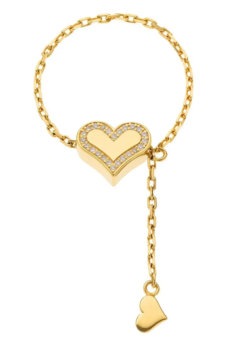 GUZEMA FINE JEWELRY Diamond Outline Heart Transformer Ring