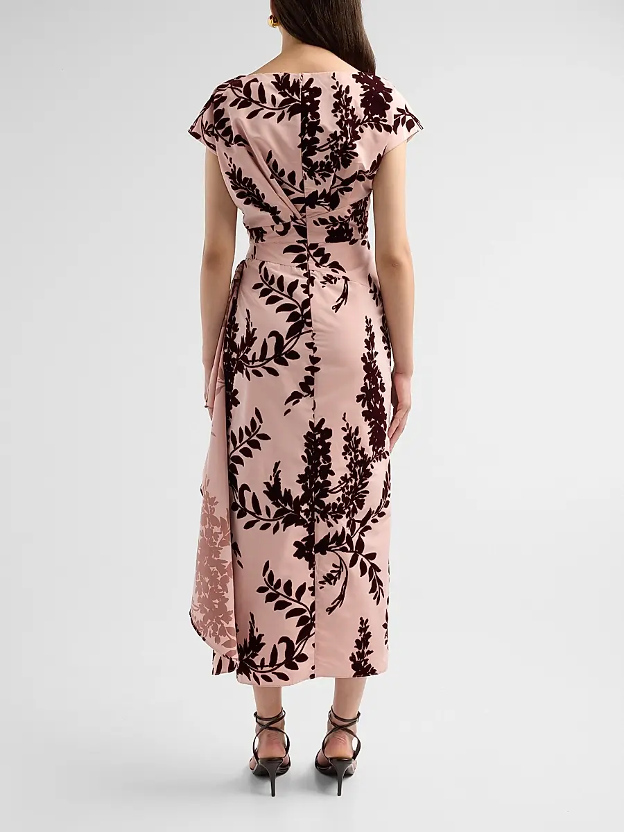 Lela Rose Women's Florence Flocked Taffeta Cocktail Dress | Thumbnail 3