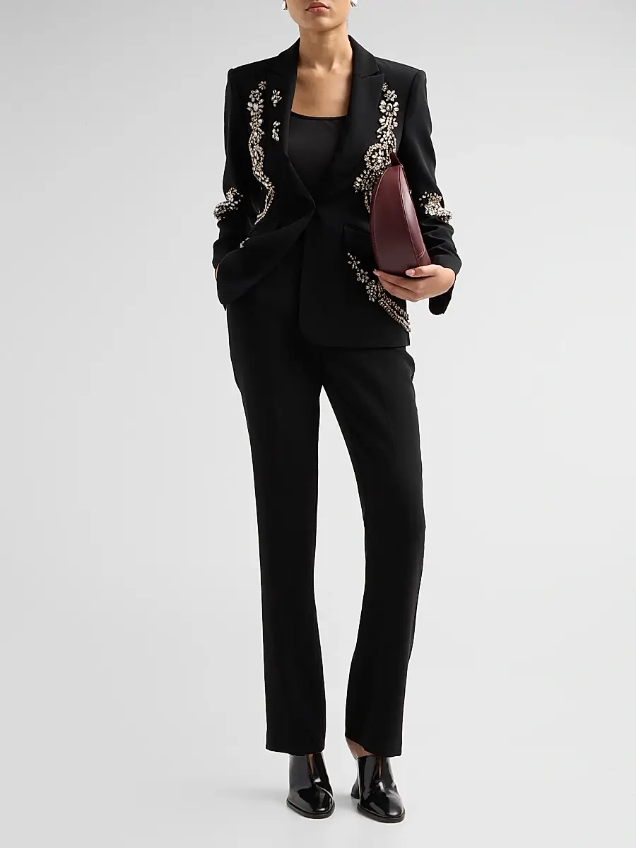 Cinq à Sept Women's Cheyenne Crystal Cascade Blazer | Thumbnail 2 Cinq à Sept Women's Cheyenne Crystal Cascade Blazer | Thumbnail 2