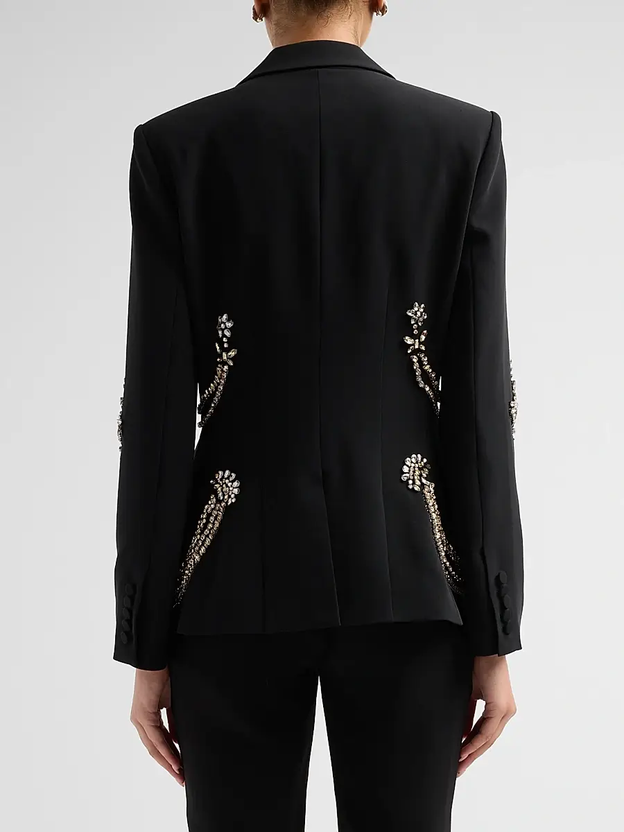 Cinq à Sept Women's Cheyenne Crystal Cascade Blazer | Thumbnail 3 Cinq à Sept Women's Cheyenne Crystal Cascade Blazer | Thumbnail 3