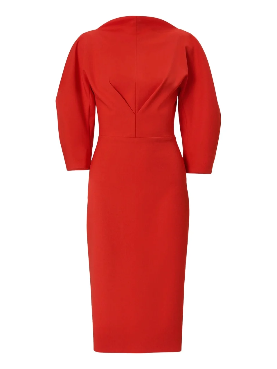 Women's Draped Stretch Wool Sheath Midi Dress Women's Draped Stretch Wool Sheath Midi Dress