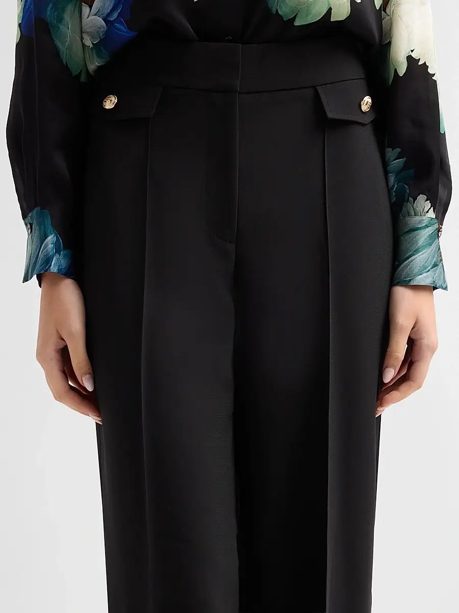 Elie Tahari Women's Isla High-Rise Straight-Leg Pants | Thumbnail 5 Elie Tahari Women's Isla High-Rise Straight-Leg Pants | Thumbnail 5