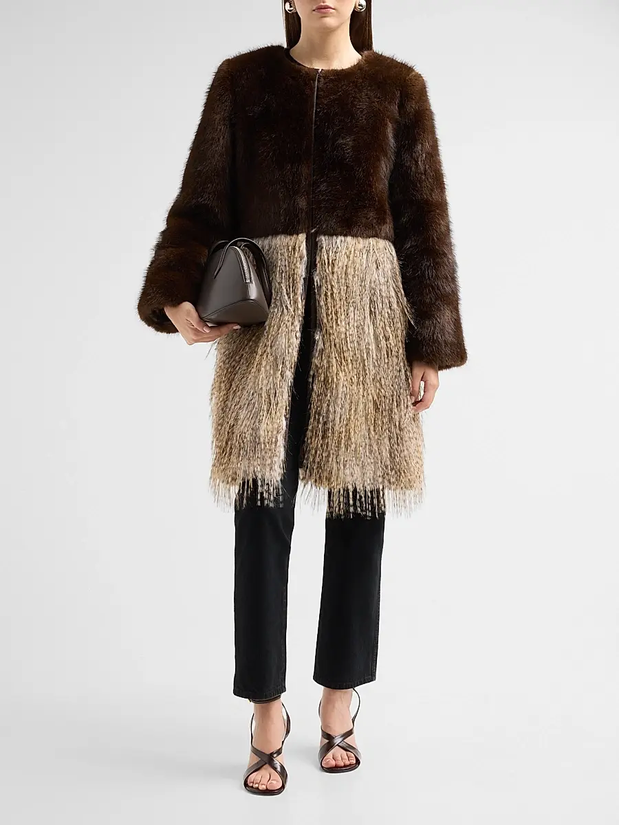 Ramy Brook Women's Beverly Spliced Faux-Fur Jacket | Thumbnail 2 Ramy Brook Women's Beverly Spliced Faux-Fur Jacket | Thumbnail 2