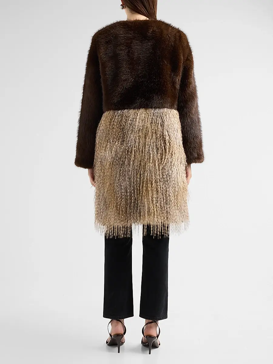Ramy Brook Women's Beverly Spliced Faux-Fur Jacket | Thumbnail 3 Ramy Brook Women's Beverly Spliced Faux-Fur Jacket | Thumbnail 3