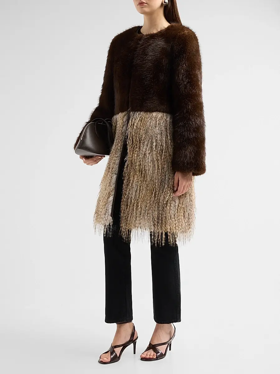 Ramy Brook Women's Beverly Spliced Faux-Fur Jacket | Thumbnail 4 Ramy Brook Women's Beverly Spliced Faux-Fur Jacket | Thumbnail 4