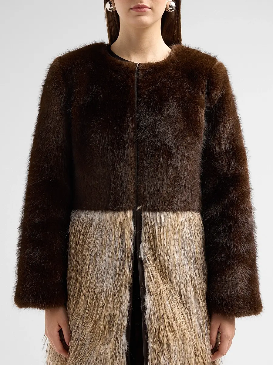 Ramy Brook Women's Beverly Spliced Faux-Fur Jacket | Thumbnail 5 Ramy Brook Women's Beverly Spliced Faux-Fur Jacket | Thumbnail 5