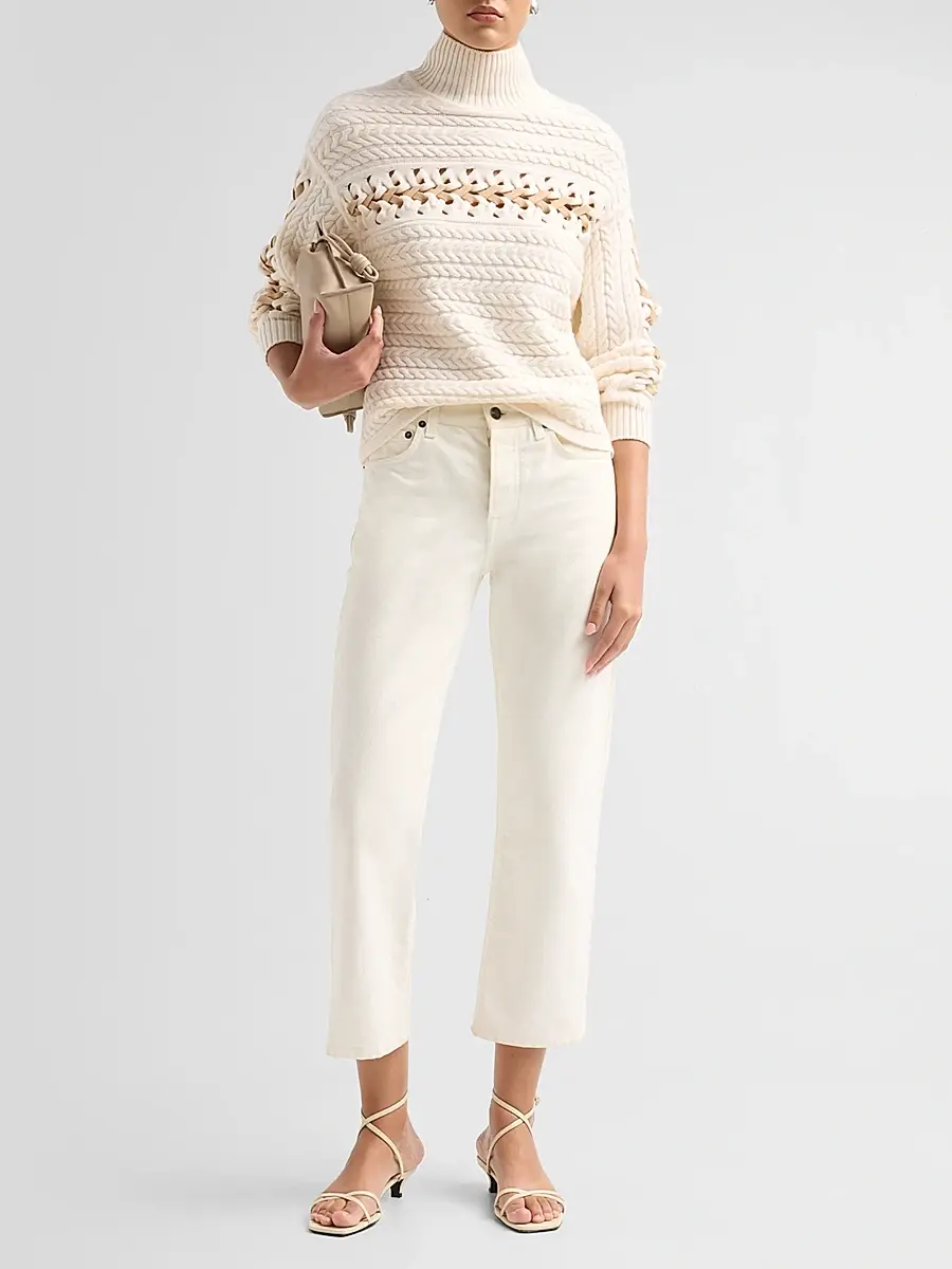 Ramy Brook Women's Nina Wool Threaded-Knit Sweater | Thumbnail 2 Ramy Brook Women's Nina Wool Threaded-Knit Sweater | Thumbnail 2
