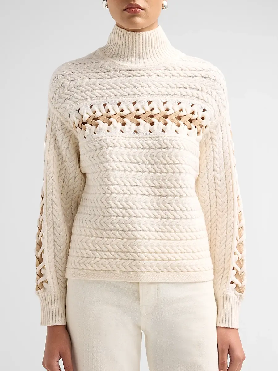 Ramy Brook Women's Nina Wool Threaded-Knit Sweater | Thumbnail 5 Ramy Brook Women's Nina Wool Threaded-Knit Sweater | Thumbnail 5