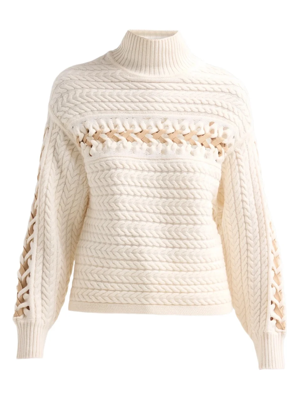Ramy Brook Women's Nina Wool Threaded-Knit Sweater