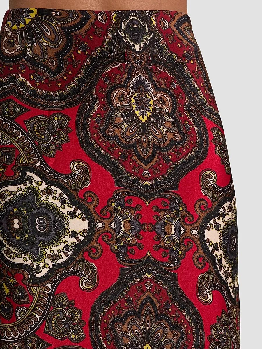 Alice + Olivia Women's Maeve Paisley Asymmetric Slip Midi Skirt | Thumbnail 5 Alice + Olivia Women's Maeve Paisley Asymmetric Slip Midi Skirt | Thumbnail 5