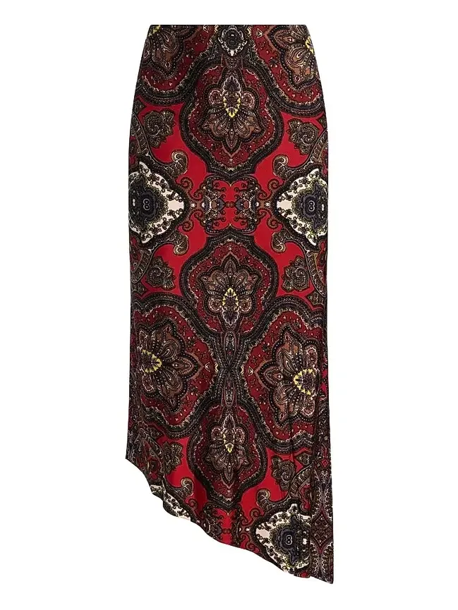 Women's Maeve Paisley Asymmetric Slip Midi Skirt Women's Maeve Paisley Asymmetric Slip Midi Skirt