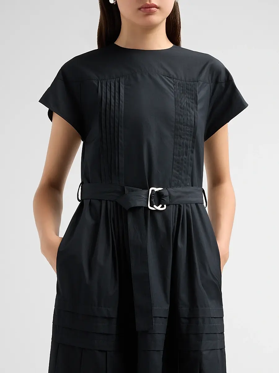 3.1 Phillip Lim Women's Pleated Cotton Poplin Midi Dress | Thumbnail 5