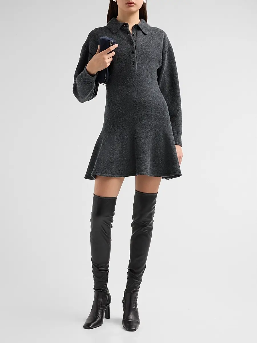 3.1 Phillip Lim Women's Wool-Blend Mini Polo Dress | Thumbnail 2 3.1 Phillip Lim Women's Wool-Blend Mini Polo Dress | Thumbnail 2