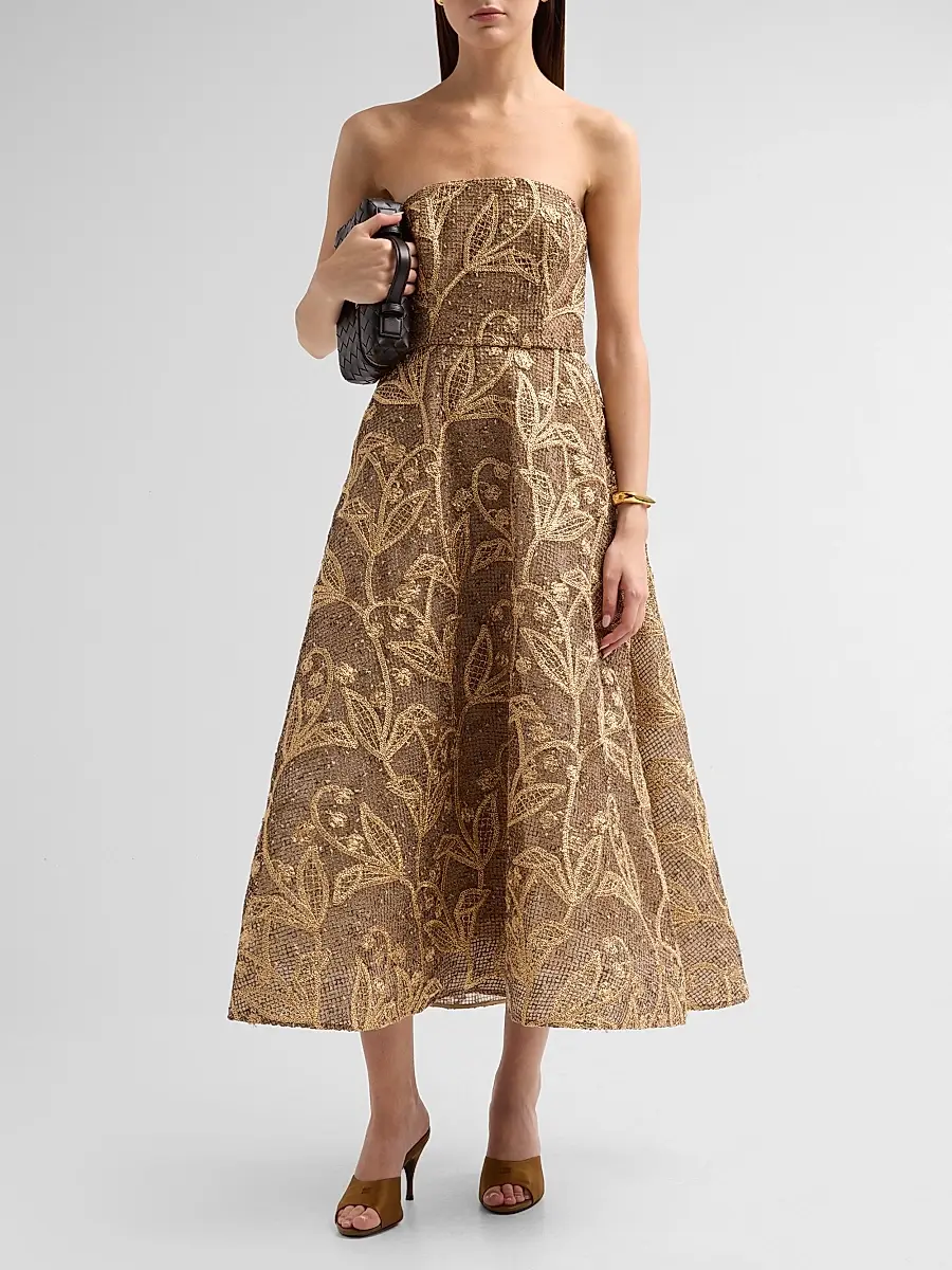 Milly Women's Petunia Embroidered Lace Dress | Thumbnail 2 Milly Women's Petunia Embroidered Lace Dress | Thumbnail 2