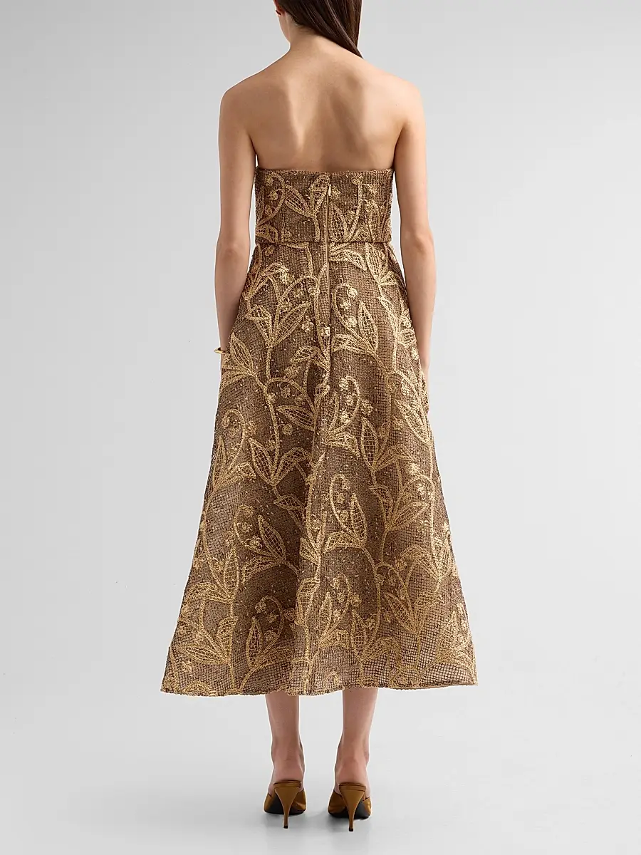 Milly Women's Petunia Embroidered Lace Dress | Thumbnail 3 Milly Women's Petunia Embroidered Lace Dress | Thumbnail 3