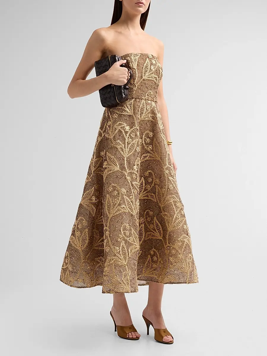Milly Women's Petunia Embroidered Lace Dress | Thumbnail 4 Milly Women's Petunia Embroidered Lace Dress | Thumbnail 4
