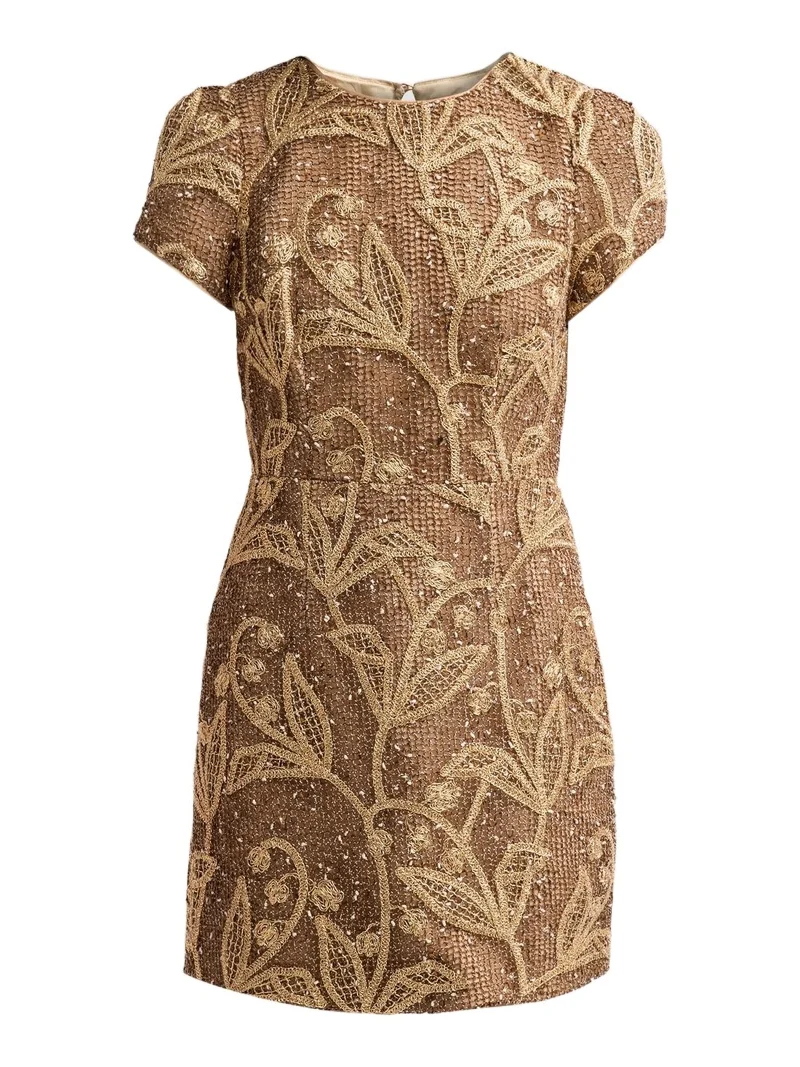 Women's Daisy Embroidered Lace Mini Dress Women's Daisy Embroidered Lace Mini Dress