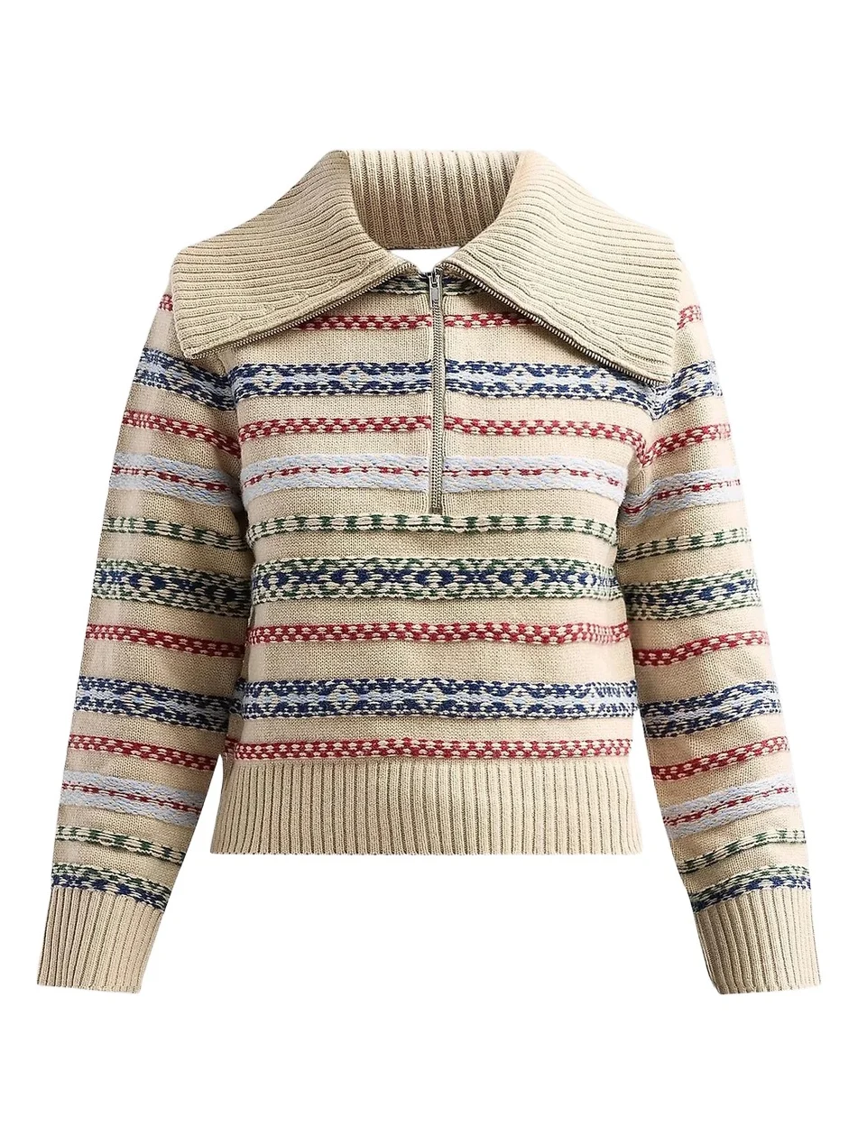 dh New York Women's Everest Half-Zip Knitted Top