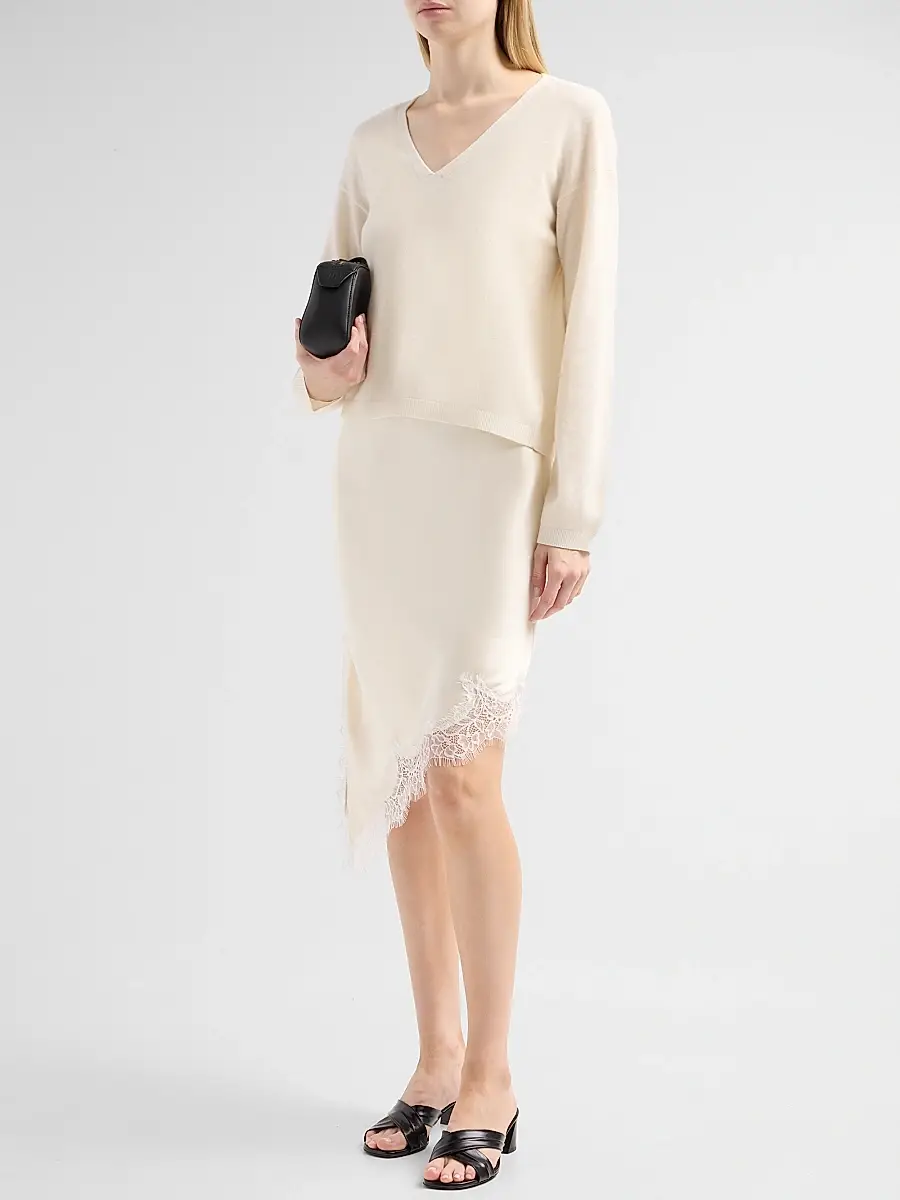 dh New York Women's Isa Wool Sweater & Satin Midi Dress | Thumbnail 4 dh New York Women's Isa Wool Sweater & Satin Midi Dress | Thumbnail 4