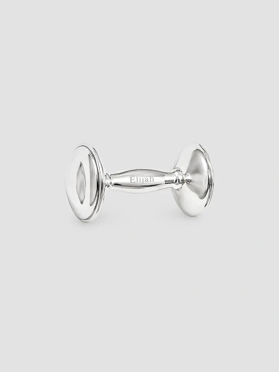Cunill Unisex Sterling Silver Barbell Baby Rattle | Thumbnail 2 Cunill Unisex Sterling Silver Barbell Baby Rattle | Thumbnail 2