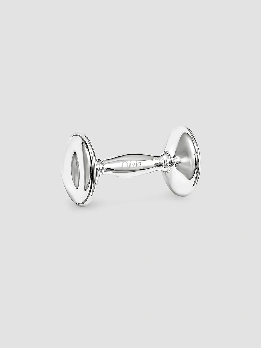 Cunill Unisex Sterling Silver Barbell Baby Rattle | Thumbnail 3 Cunill Unisex Sterling Silver Barbell Baby Rattle | Thumbnail 3