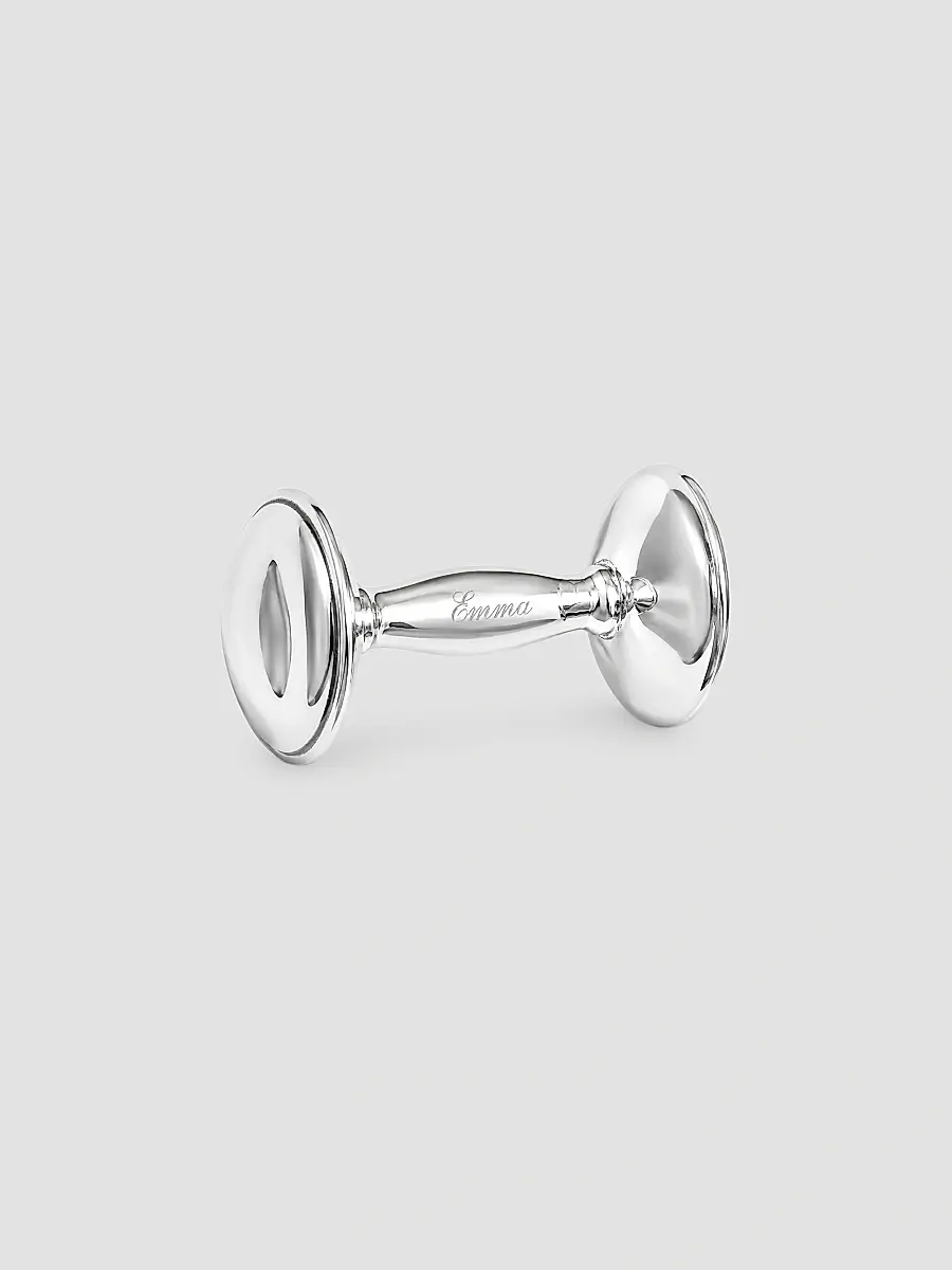 Cunill Unisex Sterling Silver Barbell Baby Rattle | Thumbnail 4 Cunill Unisex Sterling Silver Barbell Baby Rattle | Thumbnail 4