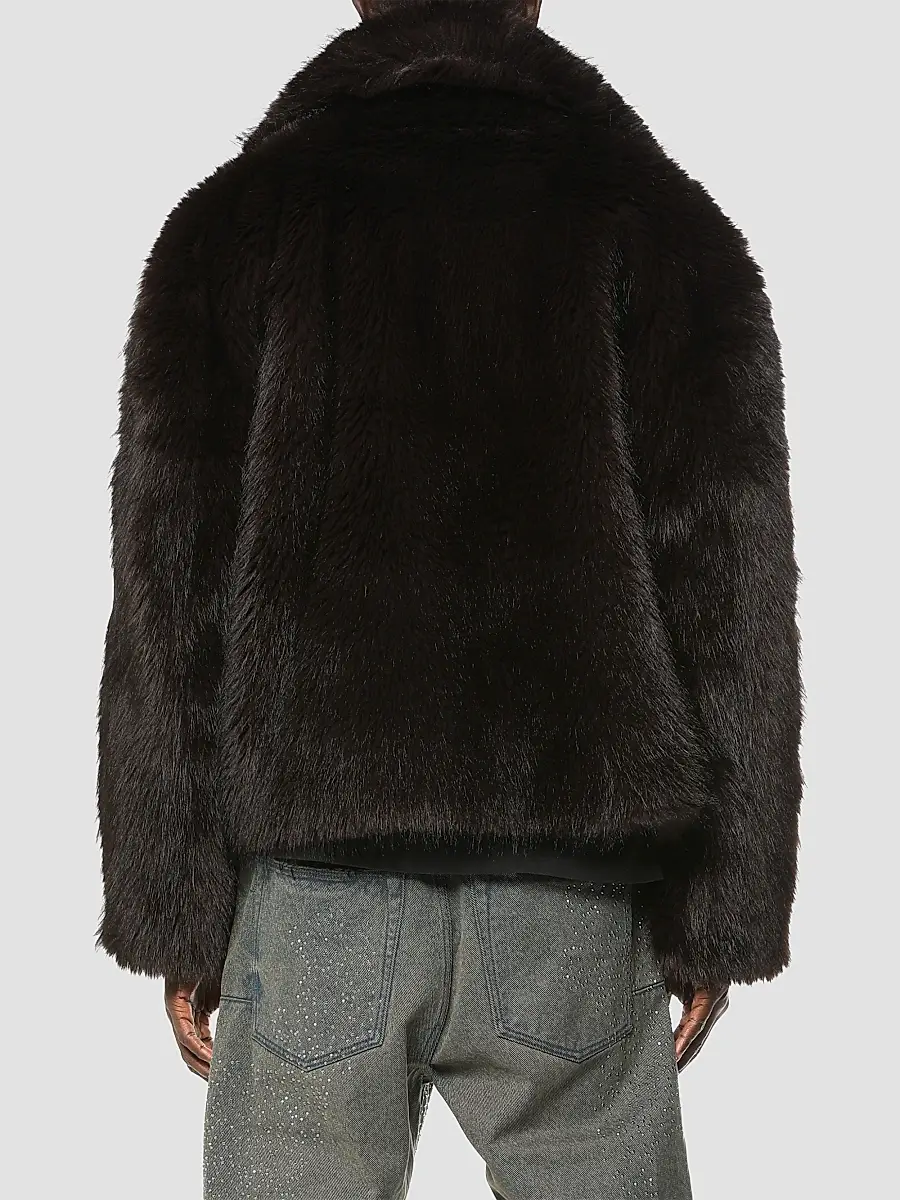 Purple Brand Men's Faux-Fur Shawl Jacket | Thumbnail 2 Purple Brand Men's Faux-Fur Shawl Jacket | Thumbnail 2