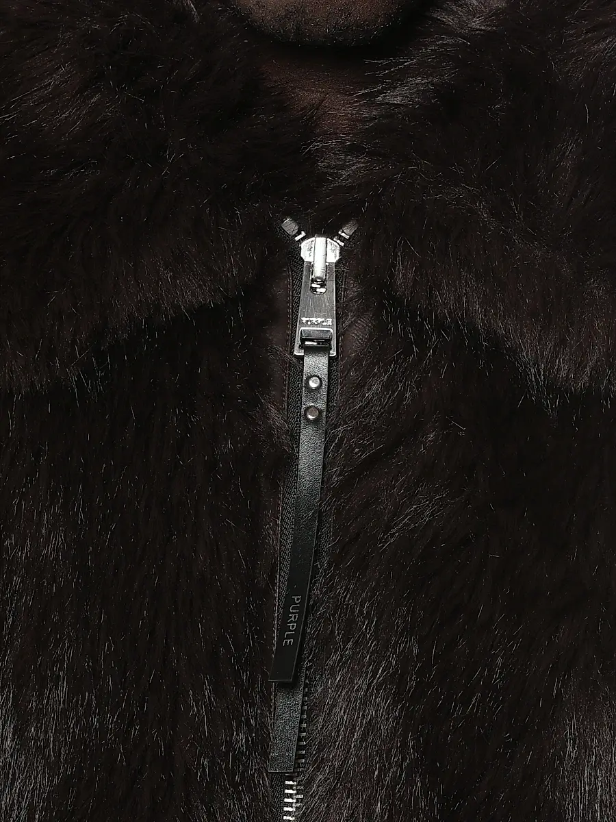 Purple Brand Men's Faux-Fur Shawl Jacket | Thumbnail 4 Purple Brand Men's Faux-Fur Shawl Jacket | Thumbnail 4