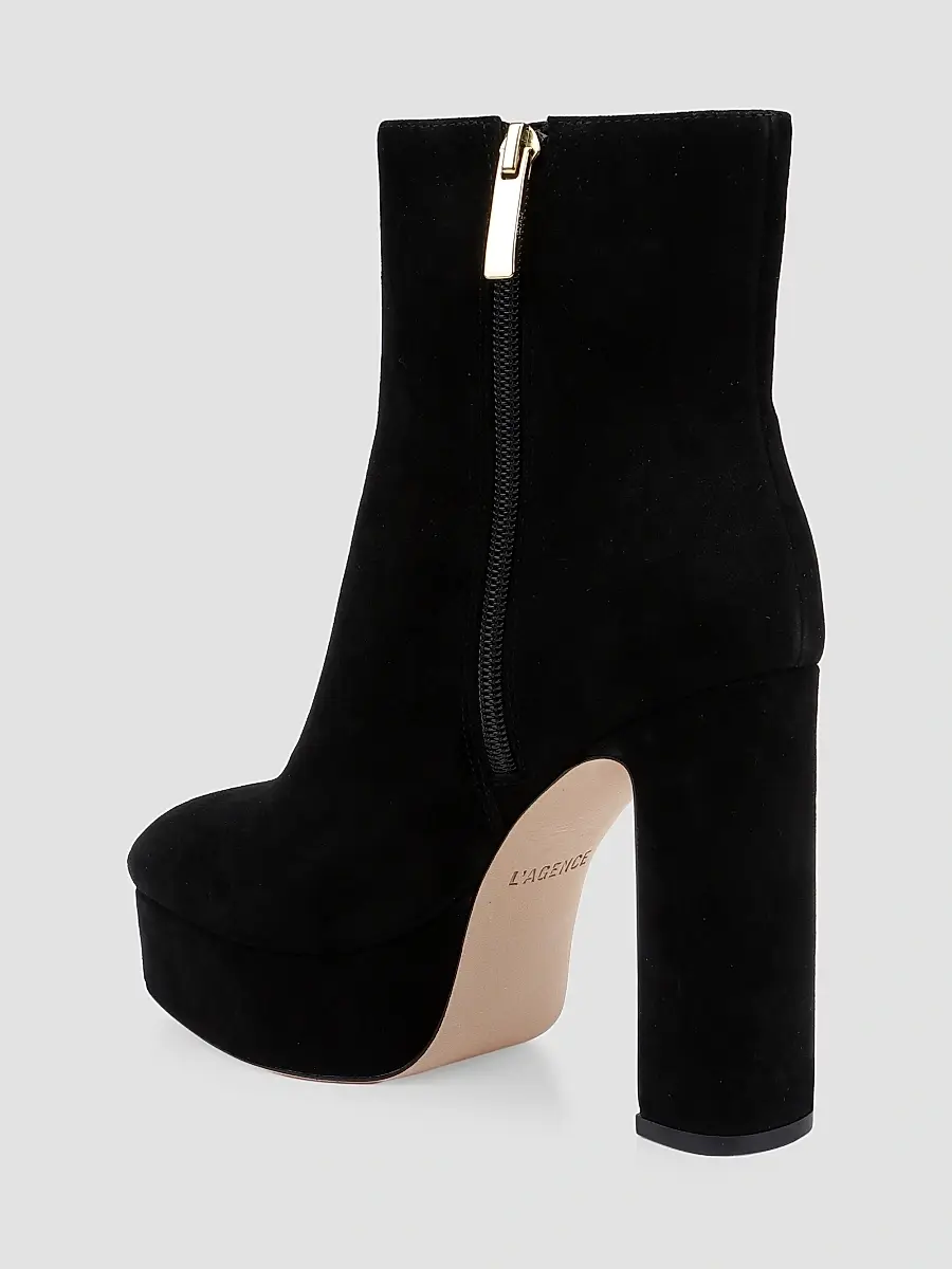 L'Agence Women's Soho 30MM Suede Platform Ankle Boots | Thumbnail 3 L'Agence Women's Soho 30MM Suede Platform Ankle Boots | Thumbnail 3