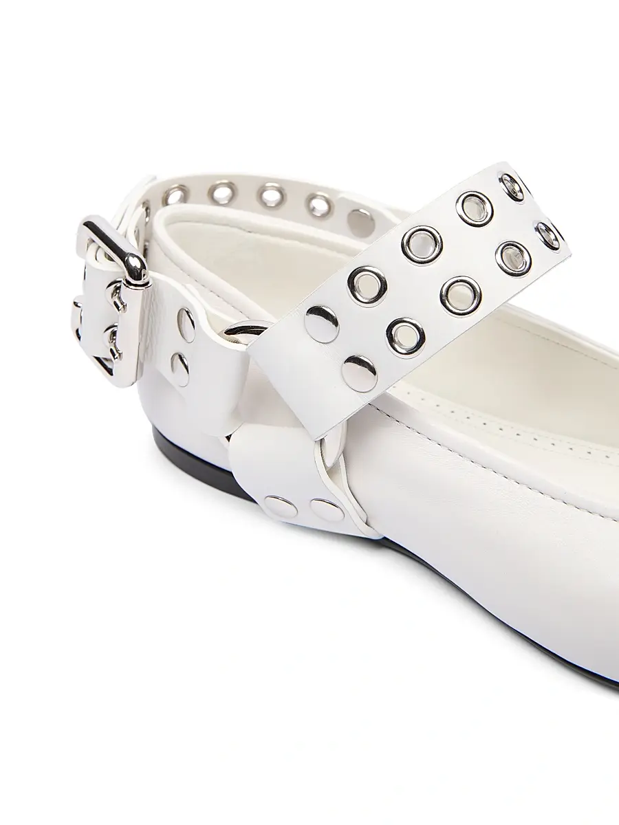 Alaïa Women's Buckle-Accented Leather Ballet Flats | Thumbnail 5 Alaïa Women's Buckle-Accented Leather Ballet Flats | Thumbnail 5