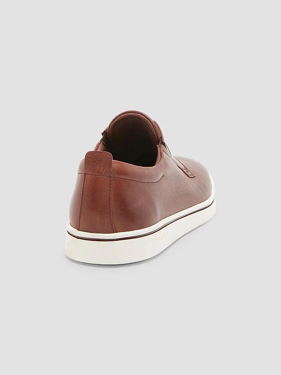 Ferragamo Men's Alfievit Leather Slip-On Sneakers | Thumbnail 3