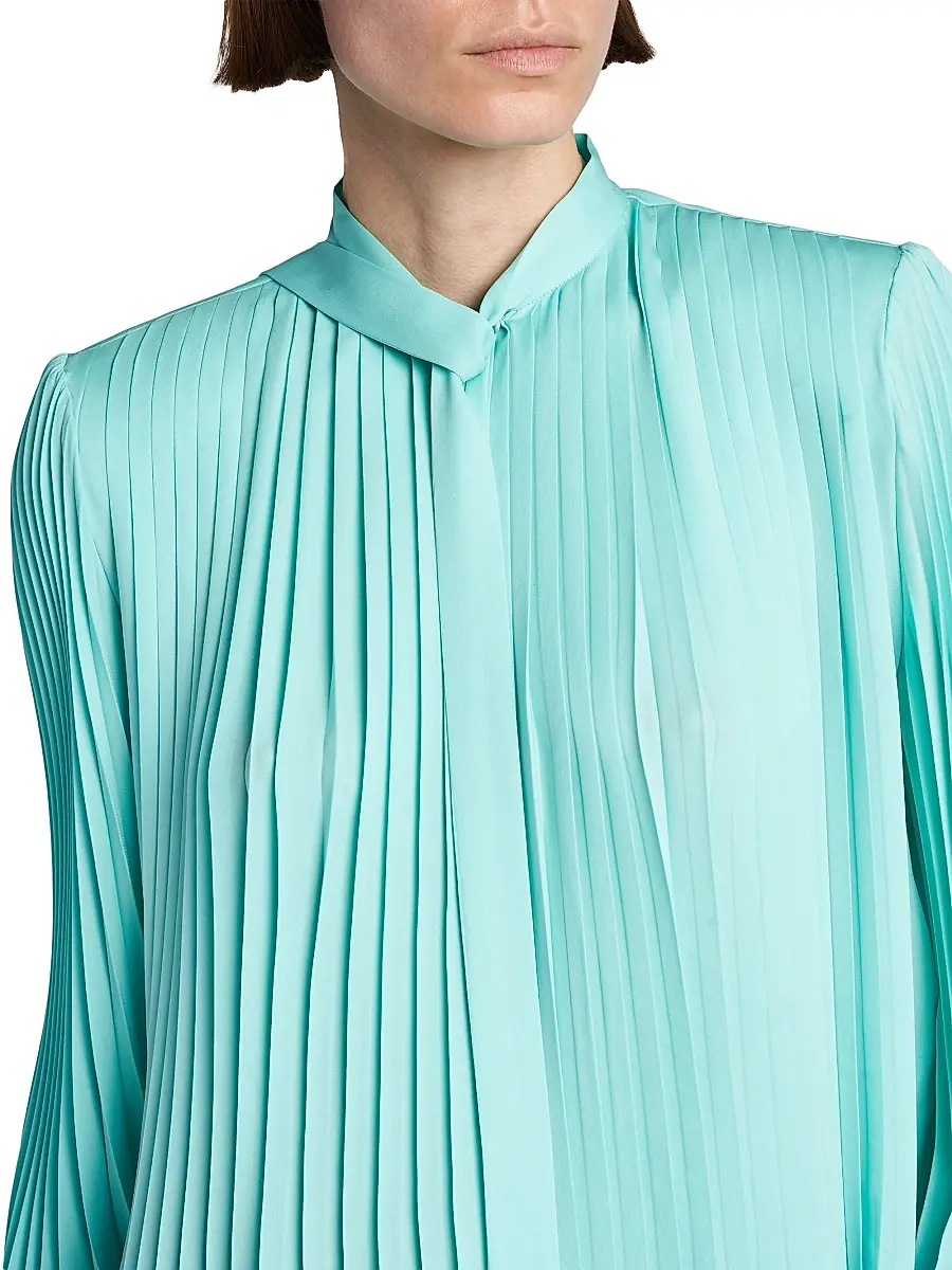 Tom Ford Women's Pleated Pussybow Blouse | Thumbnail 6 Tom Ford Women's Pleated Pussybow Blouse | Thumbnail 6