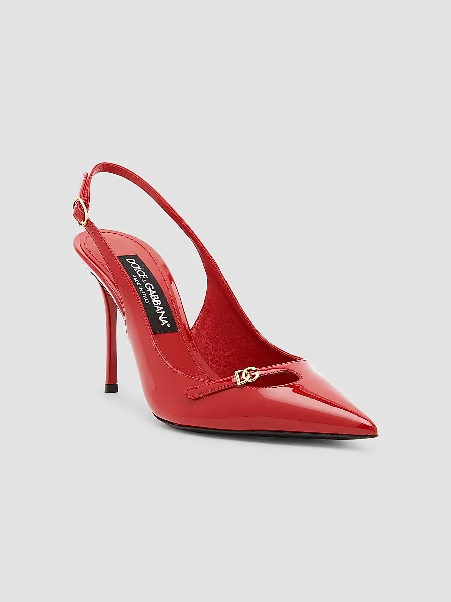Dolce & Gabbana Women's Vernice 90MM Leather Stiletto Slingback Pumps | Thumbnail 2 Dolce & Gabbana Women's Vernice 90MM Leather Stiletto Slingback Pumps | Thumbnail 2