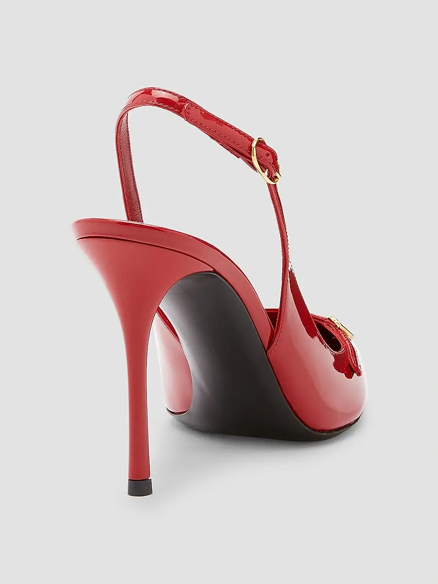 Dolce & Gabbana Women's Vernice 90MM Leather Stiletto Slingback Pumps | Thumbnail 3 Dolce & Gabbana Women's Vernice 90MM Leather Stiletto Slingback Pumps | Thumbnail 3