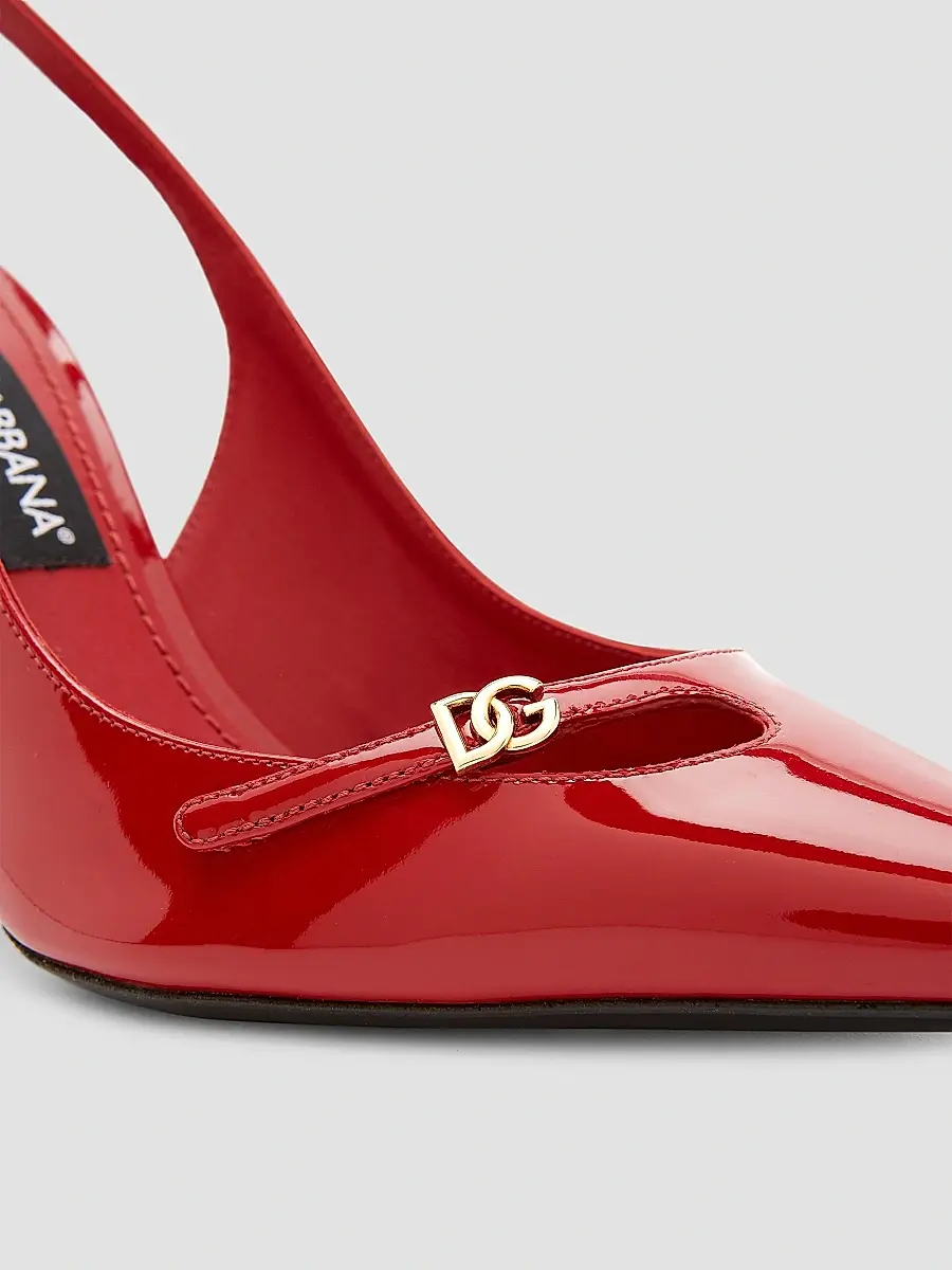 Dolce & Gabbana Women's Vernice 90MM Leather Stiletto Slingback Pumps | Thumbnail 5 Dolce & Gabbana Women's Vernice 90MM Leather Stiletto Slingback Pumps | Thumbnail 5