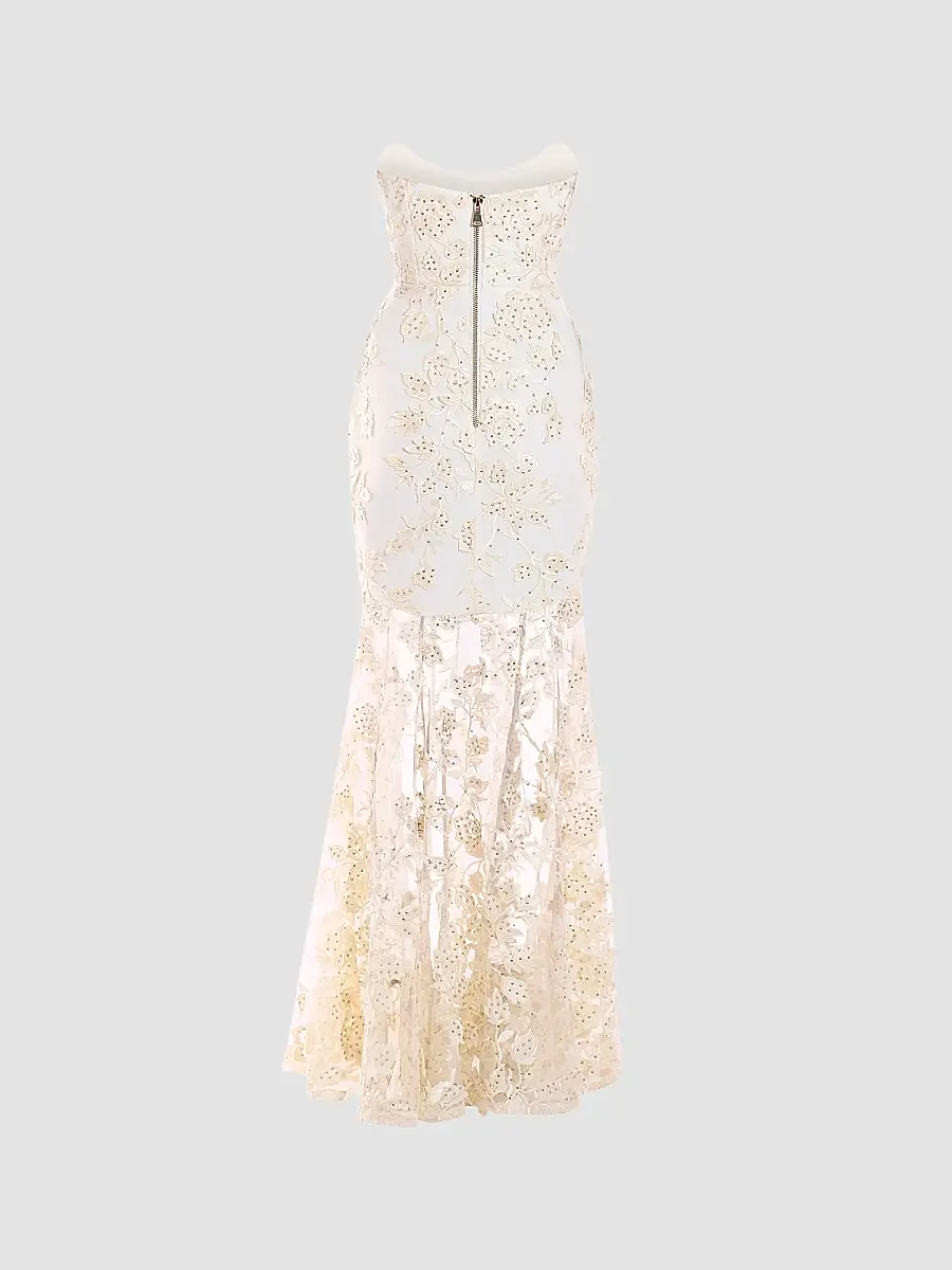 Zhivago Women's The Voice Returns Embroidered Strapless Gown | Thumbnail 5