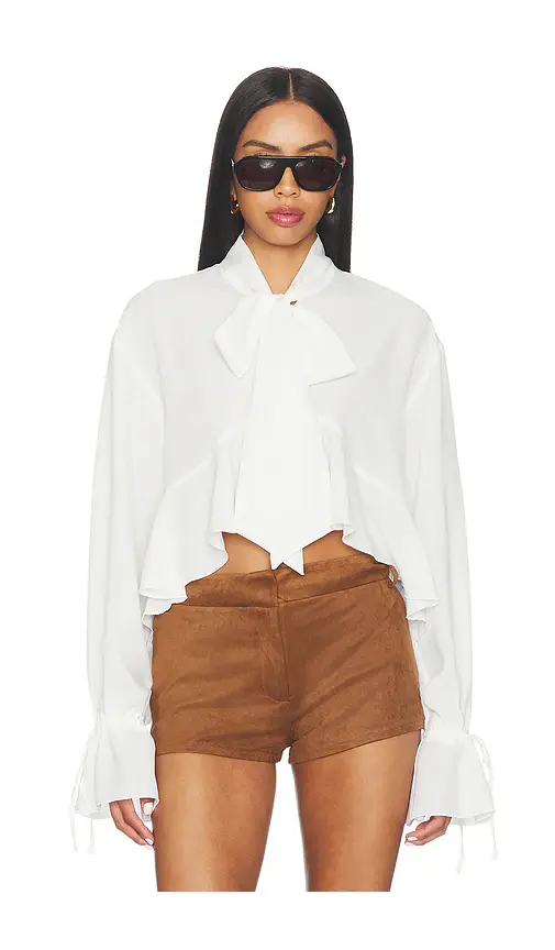MORE TO COME Hope Tie Front Blouse
