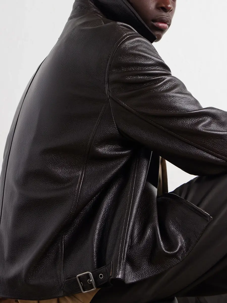 Loewe Full-Grained Leather Jacket - Men | Thumbnail 5 Loewe Full-Grained Leather Jacket - Men | Thumbnail 5
