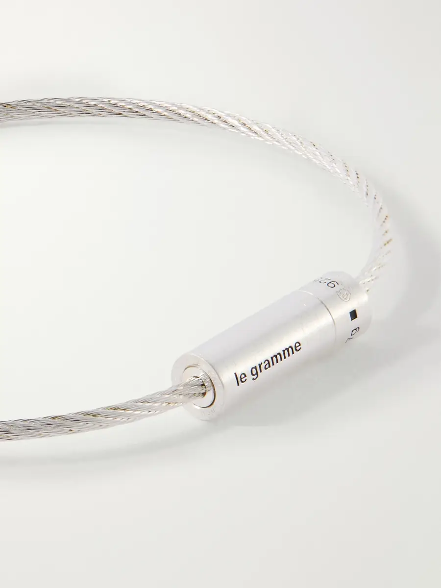 LE GRAMME 7g Brushed Sterling Silver Cable Bracelet - Men | Thumbnail 4 LE GRAMME 7g Brushed Sterling Silver Cable Bracelet - Men | Thumbnail 4