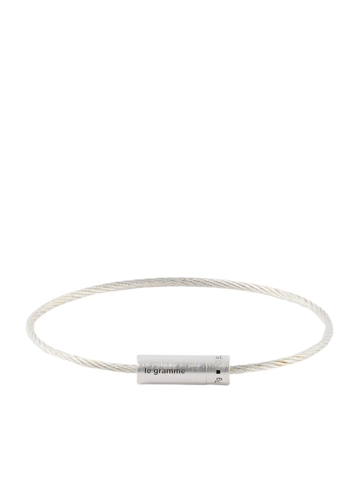 LE GRAMME 7g Brushed Sterling Silver Cable Bracelet - Men