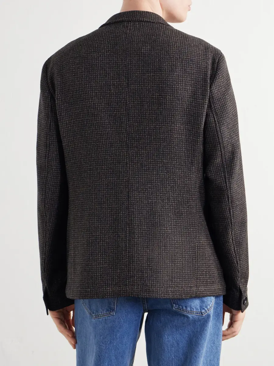 Oliver Spencer Solms Wool-Blend Houndstooth Blazer - Men | Thumbnail 4 Oliver Spencer Solms Wool-Blend Houndstooth Blazer - Men | Thumbnail 4