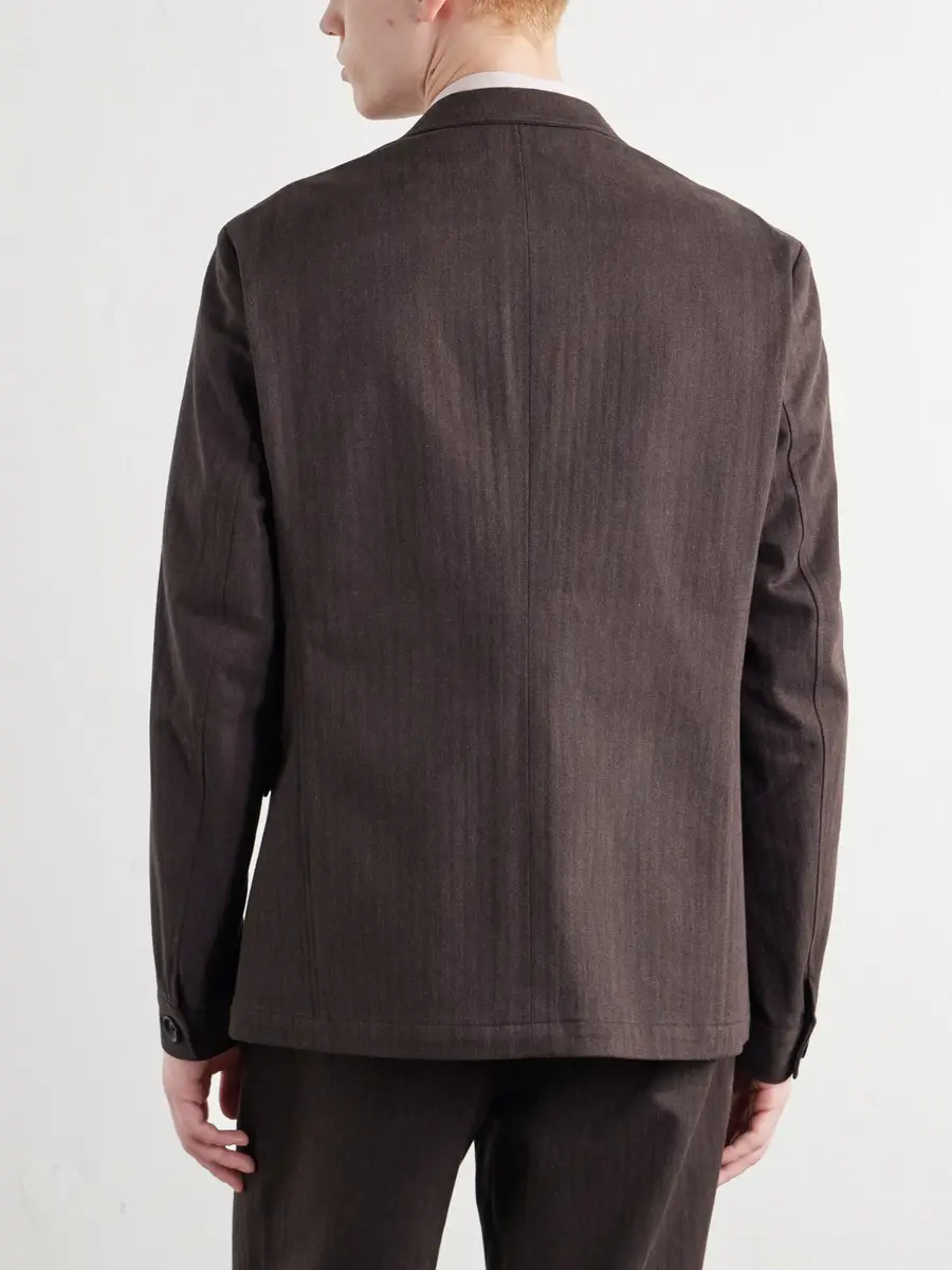 Oliver Spencer Solms Cotton-Blend Herringbone Suit Jacket - Men | Thumbnail 4 Oliver Spencer Solms Cotton-Blend Herringbone Suit Jacket - Men | Thumbnail 4