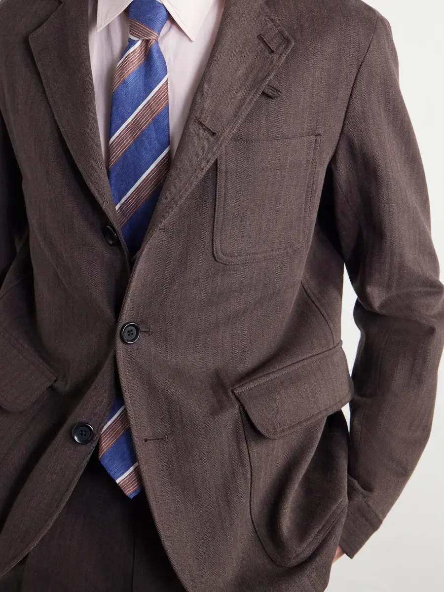 Oliver Spencer Solms Cotton-Blend Herringbone Suit Jacket - Men | Thumbnail 5 Oliver Spencer Solms Cotton-Blend Herringbone Suit Jacket - Men | Thumbnail 5