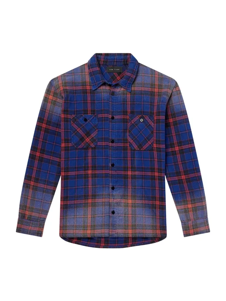 Les Tien Checked Cotton-Flannel Shirt - Men | Image 1 Les Tien Checked Cotton-Flannel Shirt - Men | Image 1