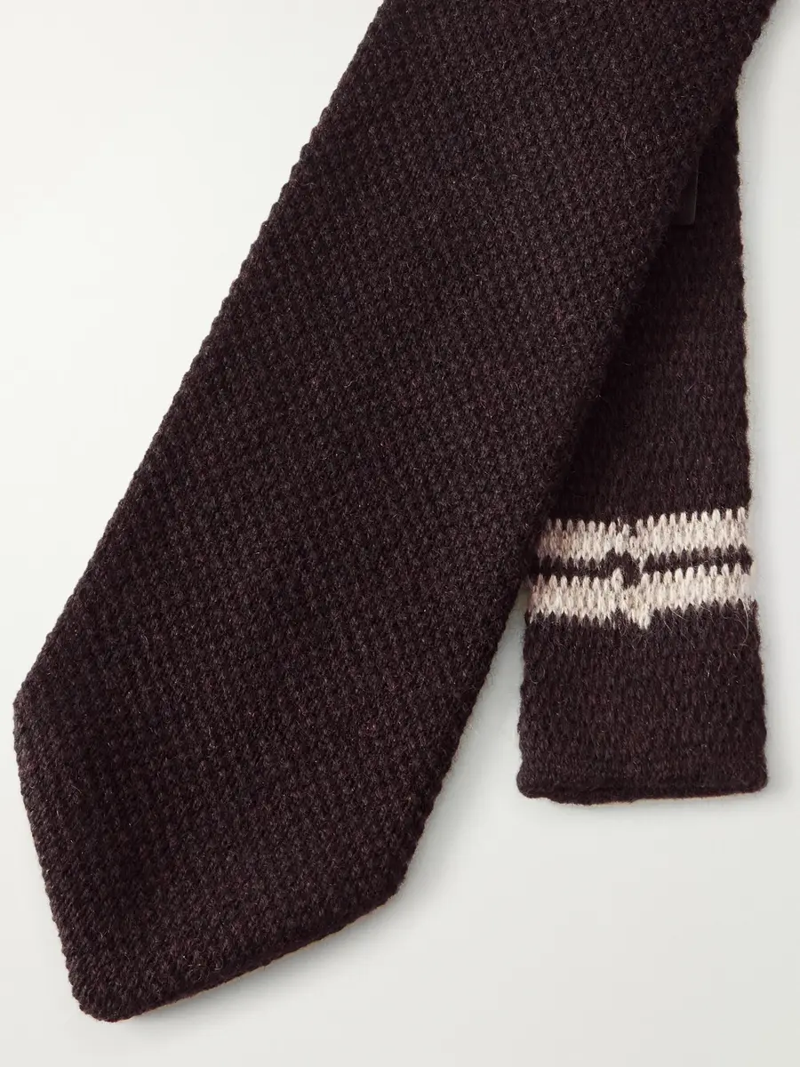 Zegna 6.5cm Knitted Cashmere Tie - Men | Thumbnail 4
