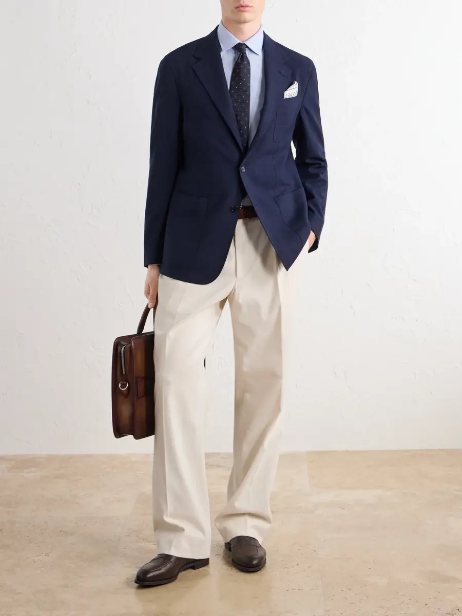 dunhill Prince of Wales Checked Wool and Mohair-Blend Blazer - Men | Thumbnail 2 dunhill Prince of Wales Checked Wool and Mohair-Blend Blazer - Men | Thumbnail 2