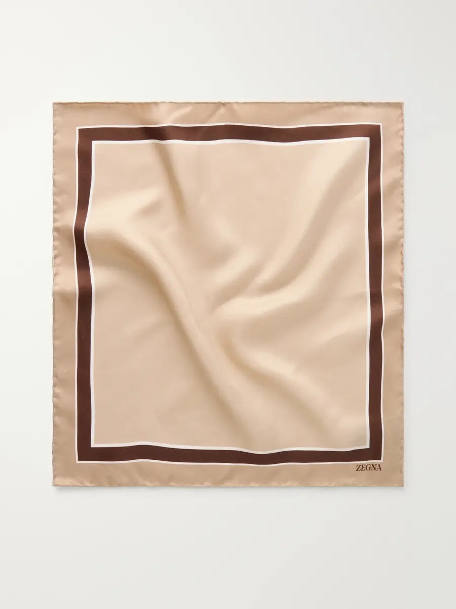 Zegna Printed Silk-Twill Pocket Square - Men | Thumbnail 3