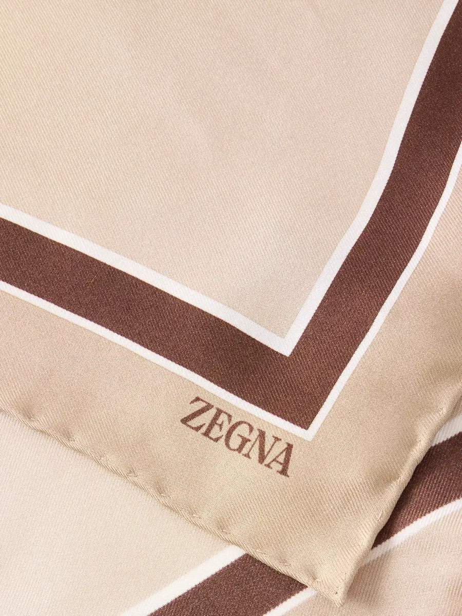 Zegna Printed Silk-Twill Pocket Square - Men | Thumbnail 4